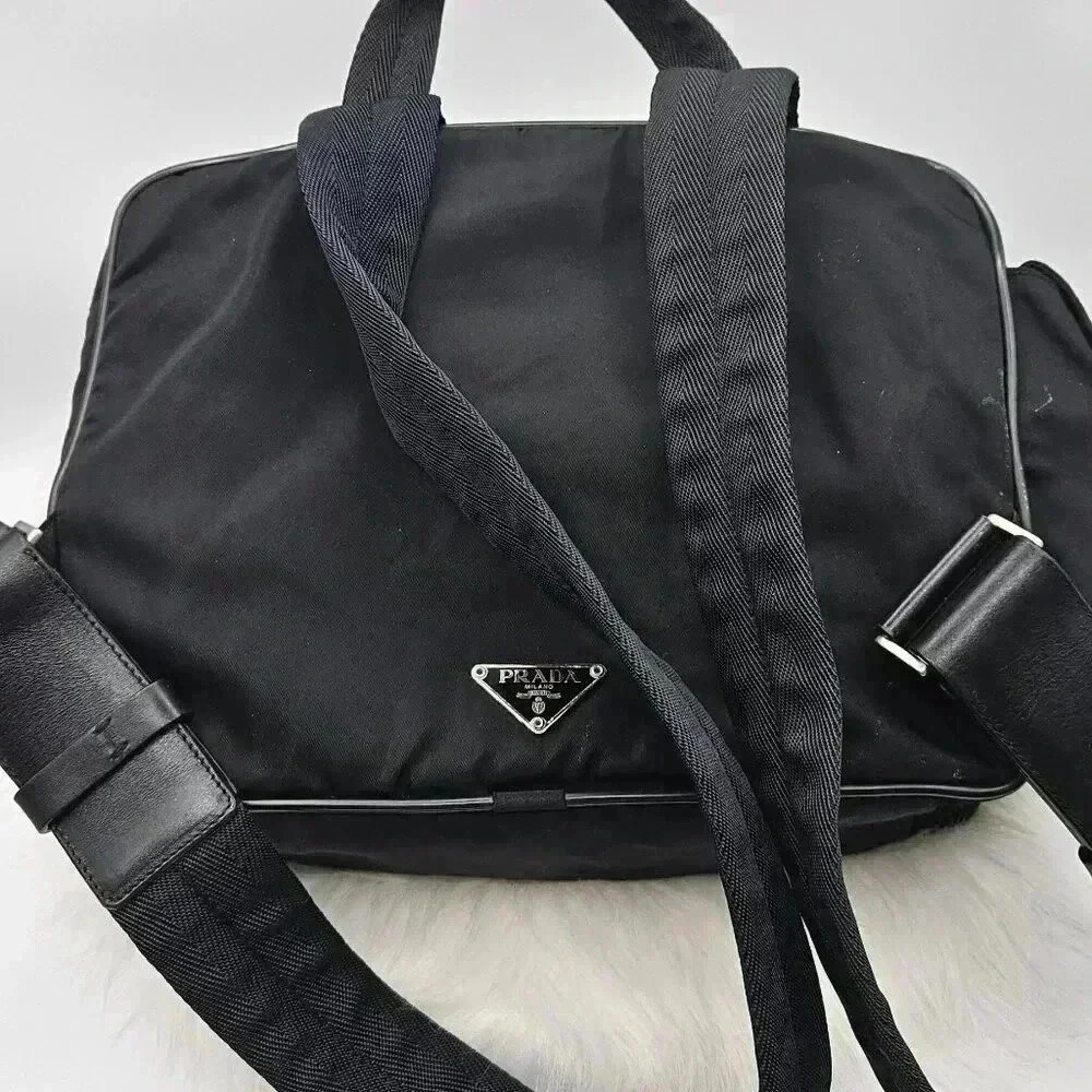Prada Black Logo  2Way Chest Rig/Shoulder Bag